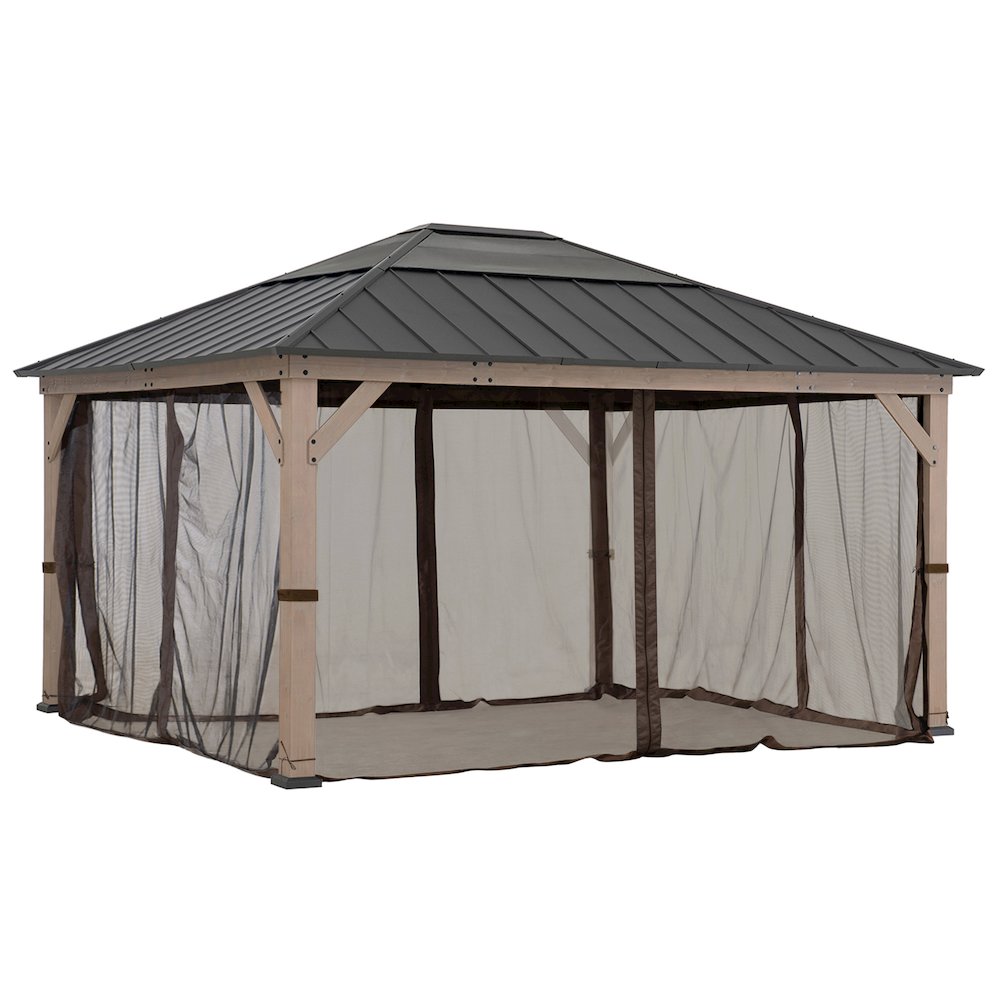 Gazebo Mosquito Netting for 13 ft. x 15 ft. Wooden Gazebos. Picture 1