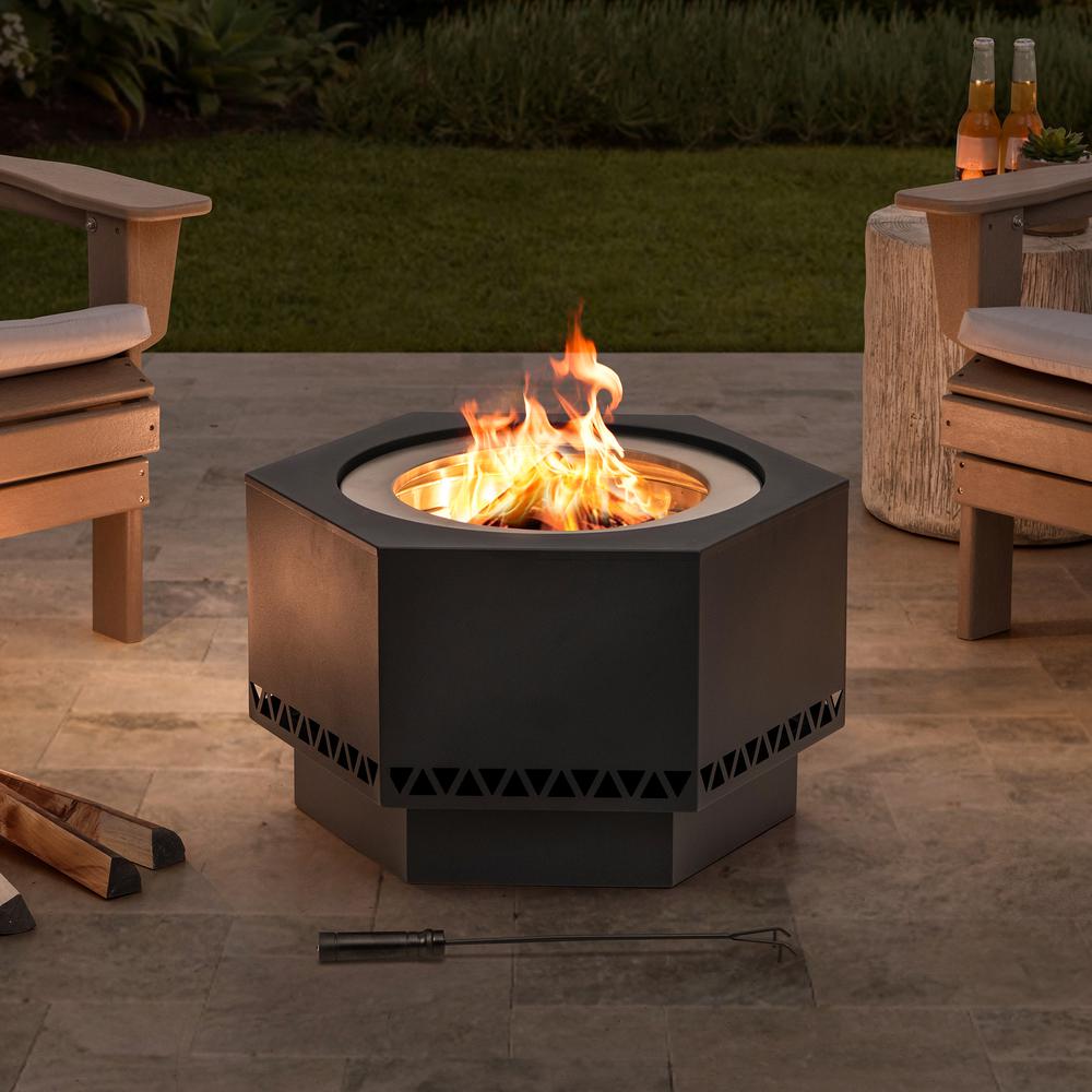26 In. Hexagonal Outdoor Fire Pit. Picture 3
