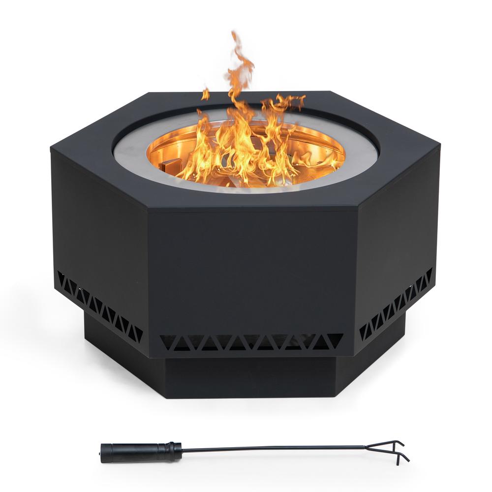 26 In. Hexagonal Outdoor Fire Pit. Picture 1