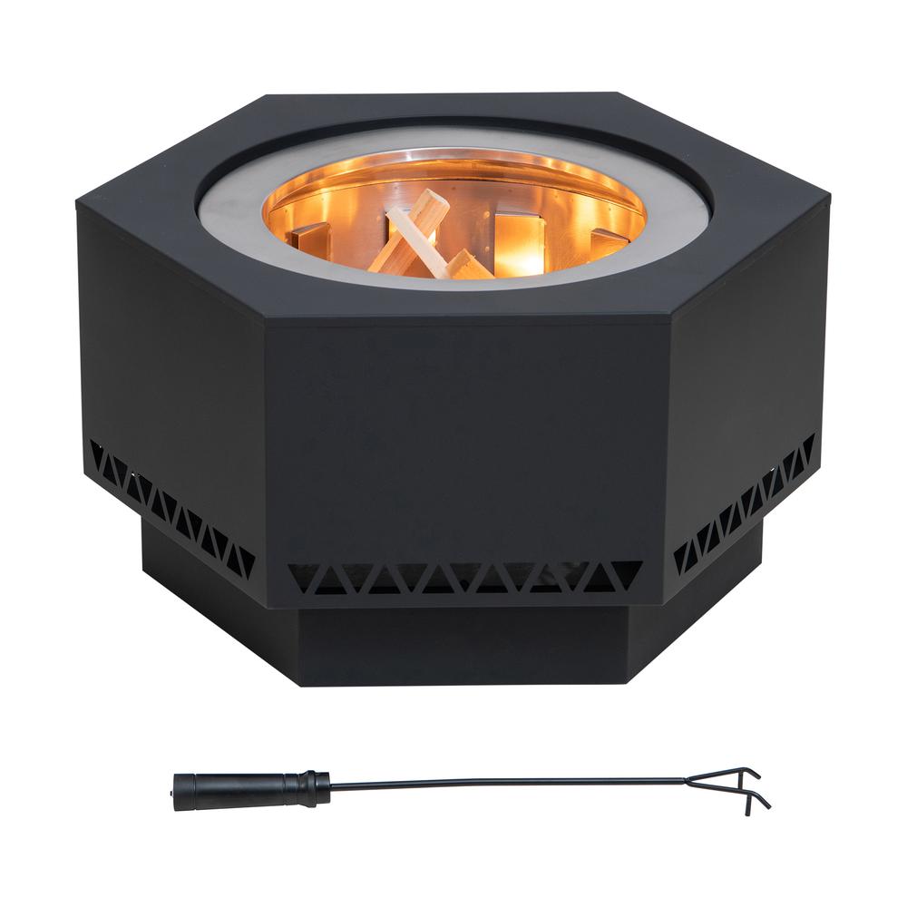 26 In. Hexagonal Outdoor Fire Pit. Picture 6