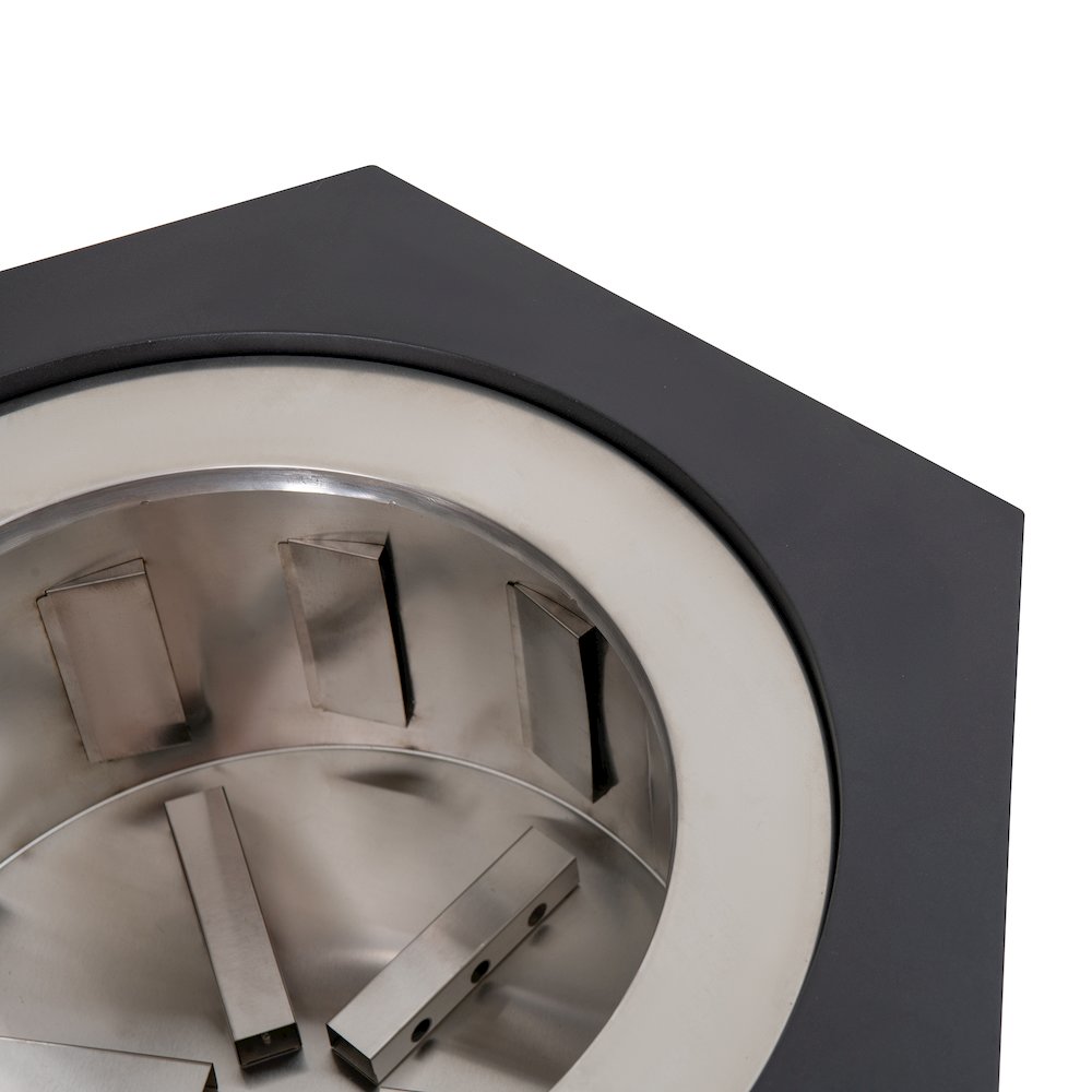 Lawrence 28. Black Steel Wood Burning Outdoor Smokeless Fire Pit with PVC Cover. Picture 5