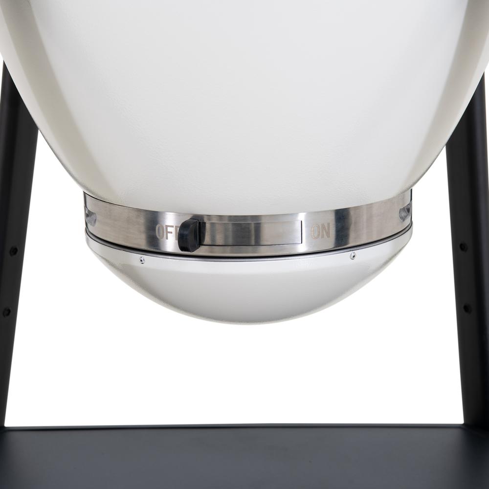 Sunjoy 20IN Egg-shaped Grill with Pizza Plate,white. Picture 13
