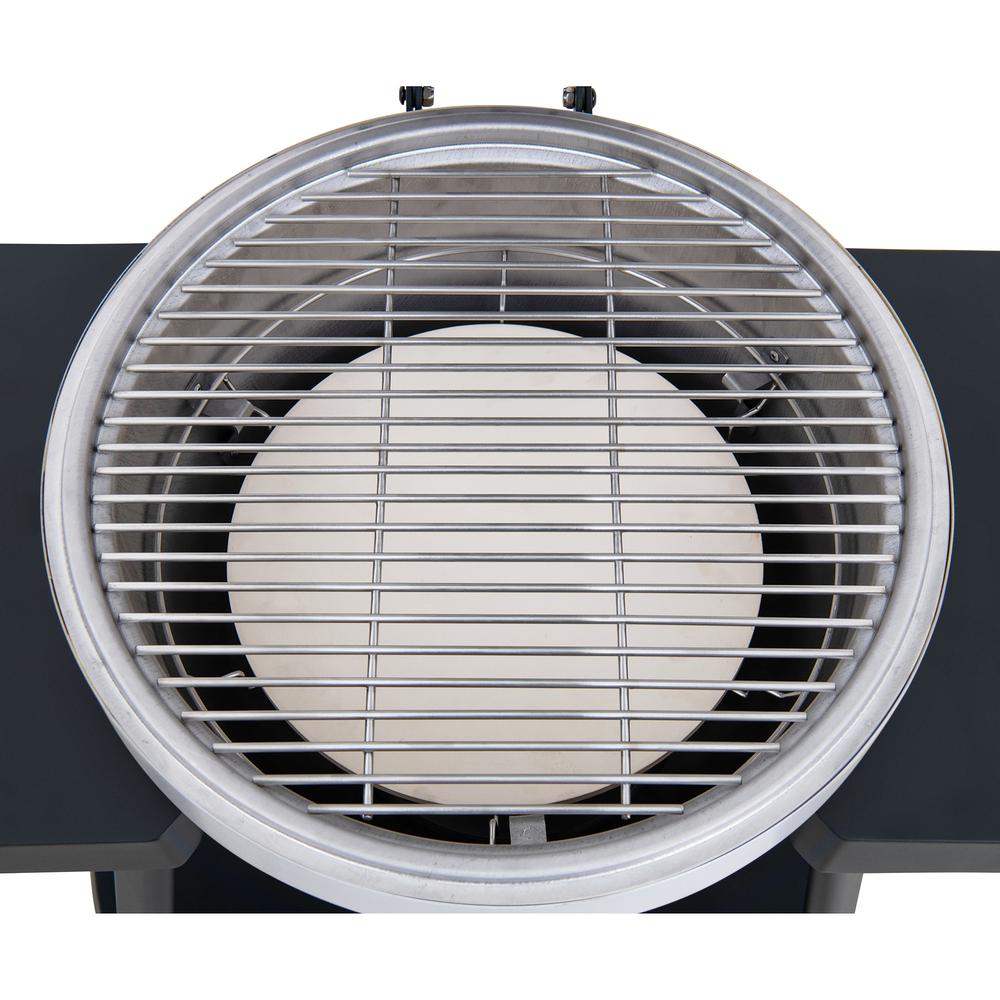 Sunjoy 20IN Egg-shaped Grill with Pizza Plate,white. Picture 15