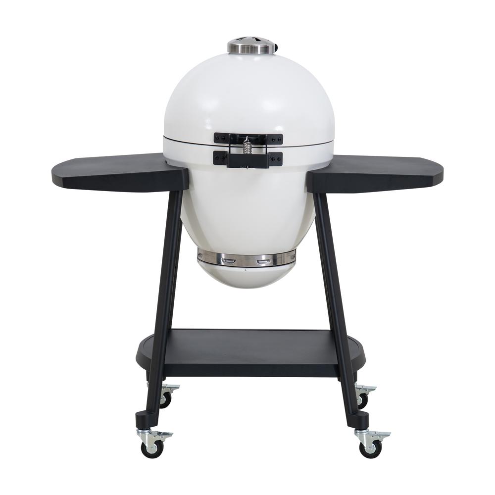 Sunjoy 20IN Egg-shaped Grill with Pizza Plate,white. Picture 23