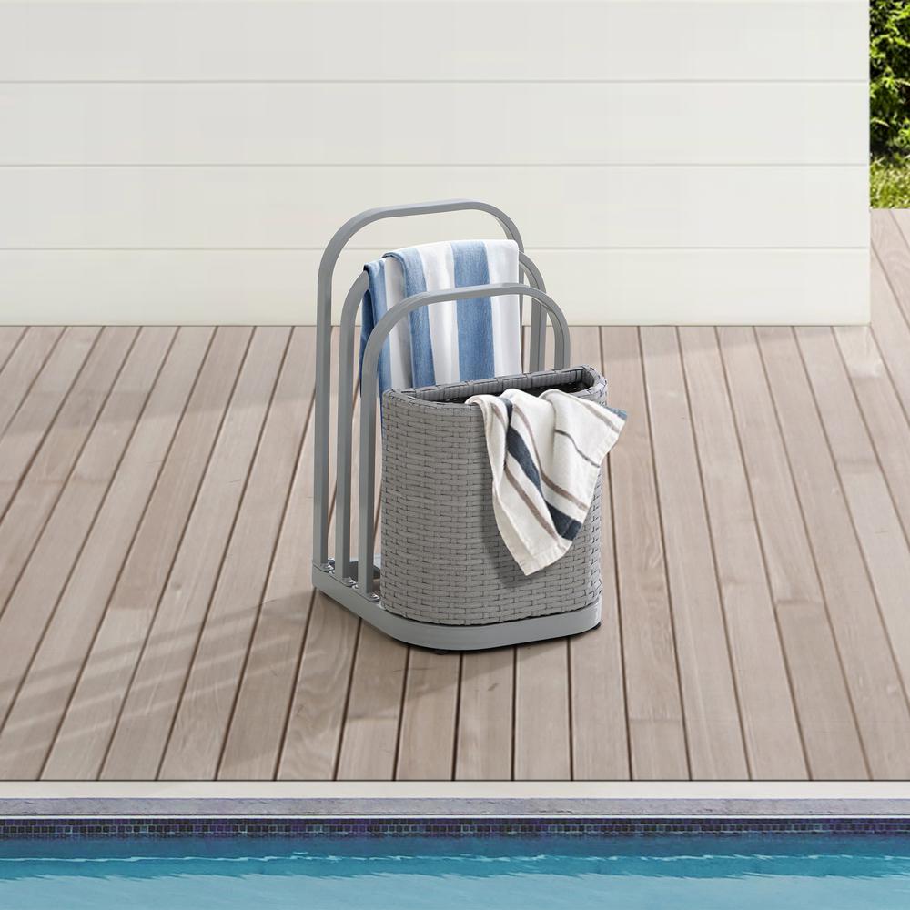 Pickford Towel Rack and Hamper (Grey). Picture 8