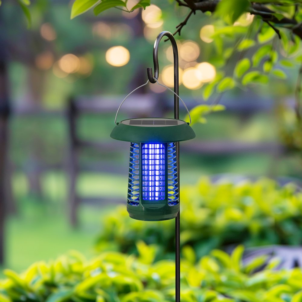 Solar Powered Bug Zapper (2 in 1) Electronic Outdoor Mosquito Repellent. Picture 3