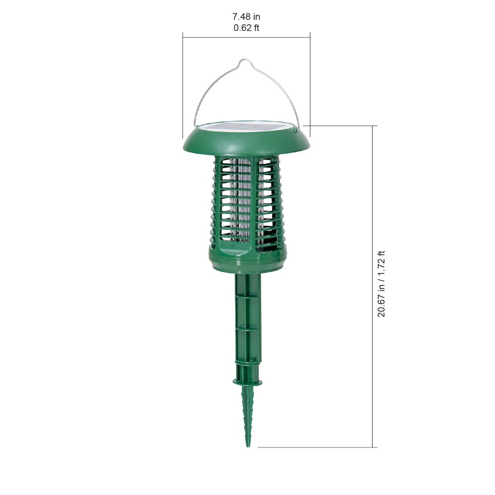 Solar Powered Bug Zapper (2 in 1) Electronic Outdoor Mosquito Repellent. Picture 2