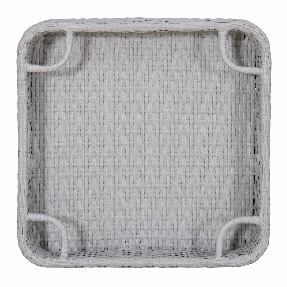 Wicker Floating Pool Tray Durable & Sturdy Aluminum Frame Pool Accessory Tray. Picture 2