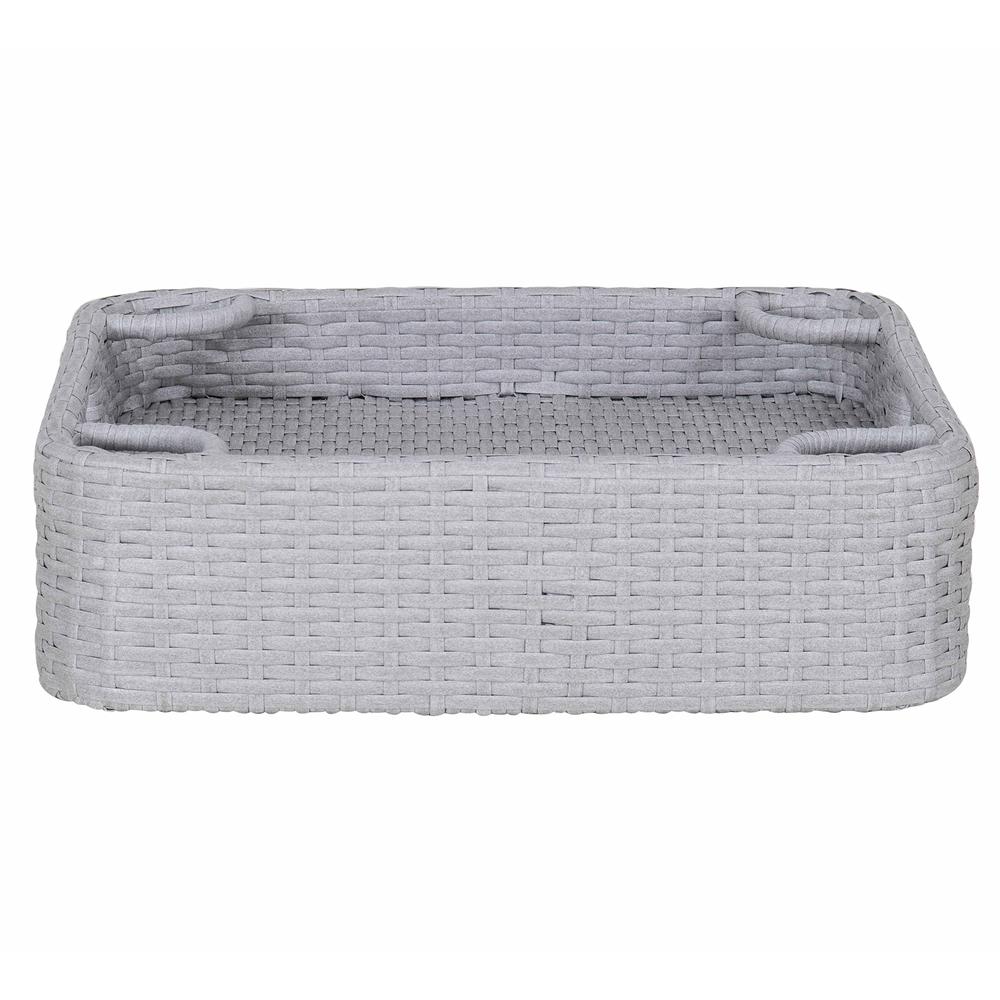 Wicker Floating Pool Tray Durable & Sturdy Aluminum Frame Pool Accessory Tray. Picture 10