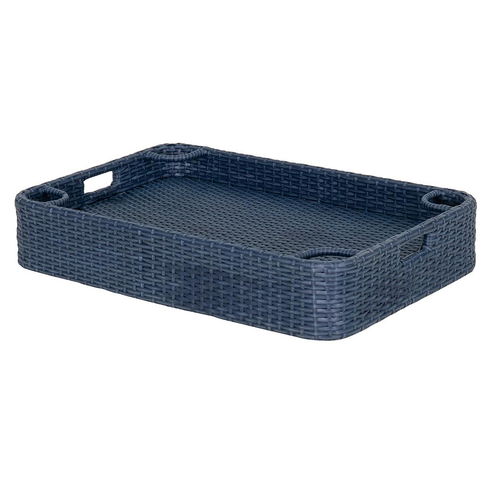 Wicker Floating Pool Tray Durable & Sturdy Aluminum Frame Pool Accessory Tray. Picture 7