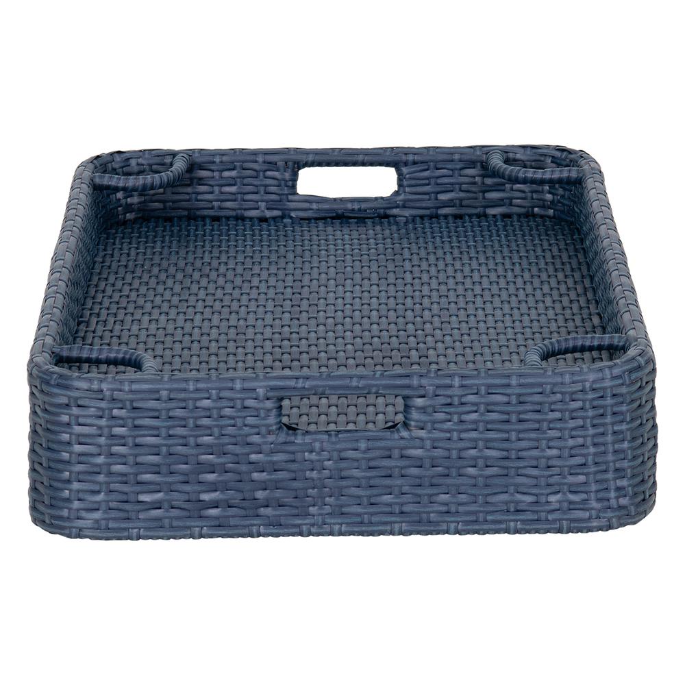Wicker Floating Pool Tray Durable & Sturdy Aluminum Frame Pool Accessory Tray. Picture 9