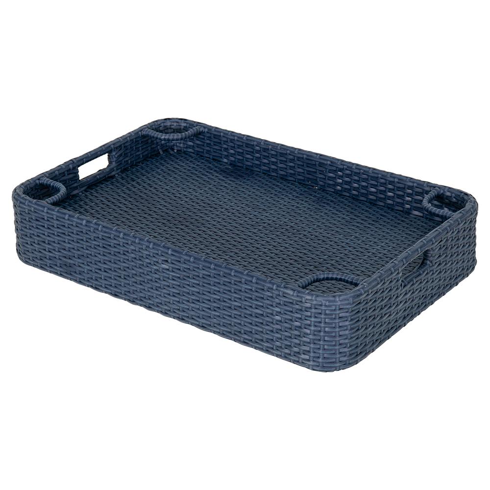 Wicker Floating Pool Tray Durable & Sturdy Aluminum Frame Pool Accessory Tray. Picture 11