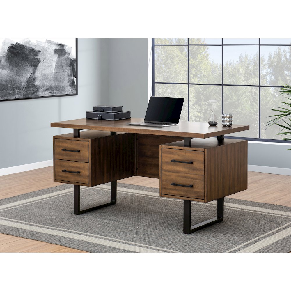 60 in. Milano Floating Pedestal Desk, Modern Home Office Large Desk. Picture 10