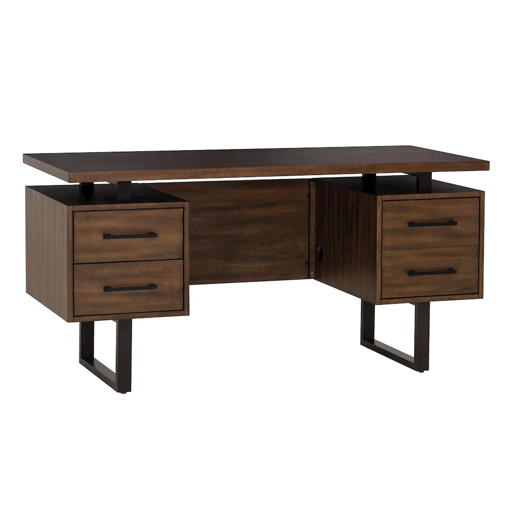 60 in. Milano Floating Pedestal Desk, Modern Home Office Large Desk. Picture 1
