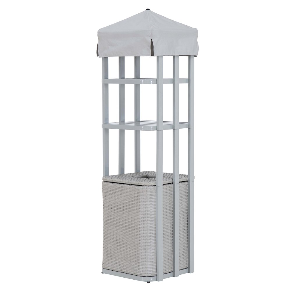 Sunjoy Pickford Pool Towel Valet Tower grey. Picture 1