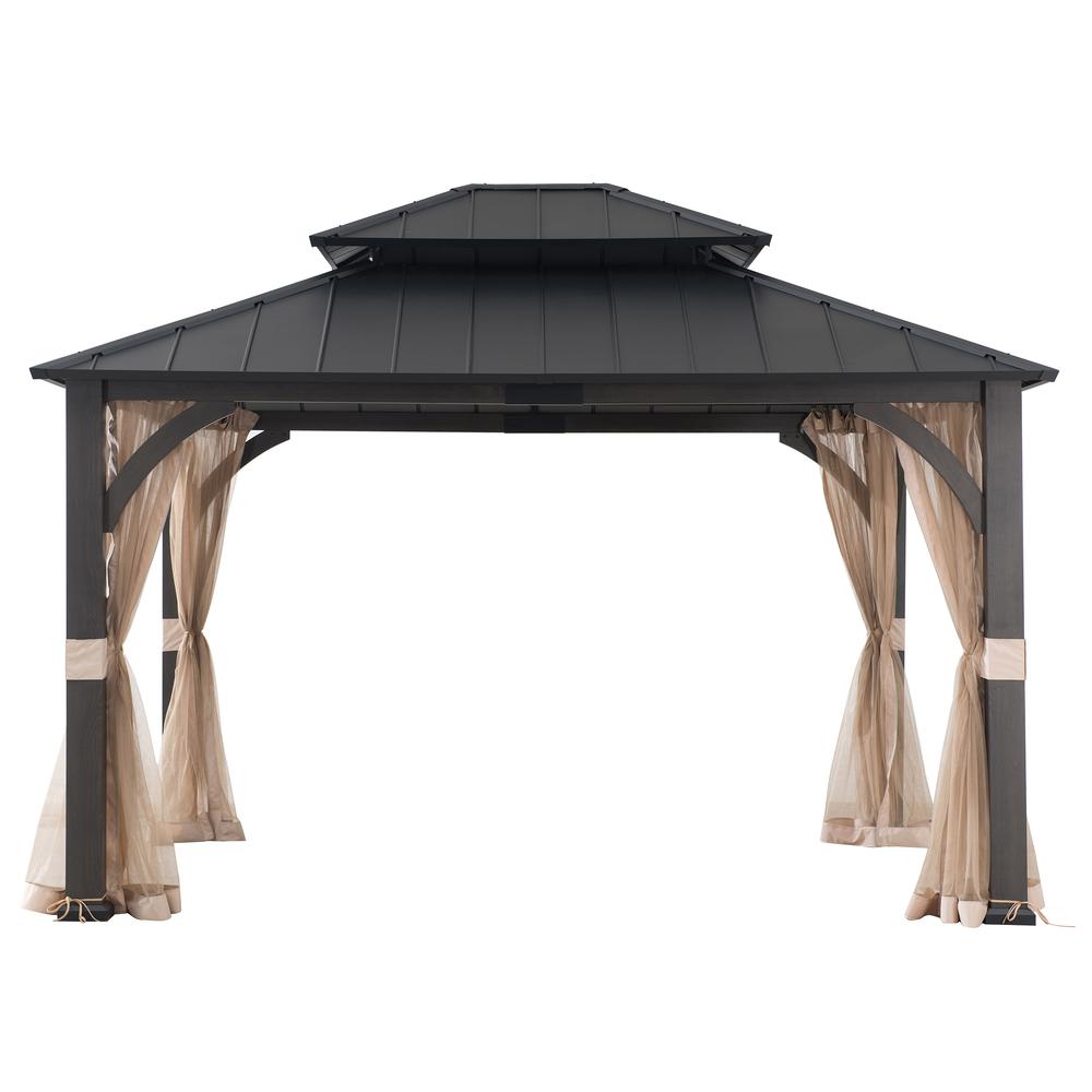 13 ft. x 15 ft. Churchill Hard Top Gazebo With Netting. Picture 2