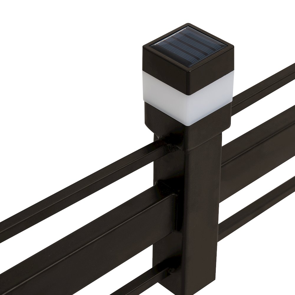 Sunjoy Cromwell Solar Garden Border Fencing Brown (5PK). Picture 6