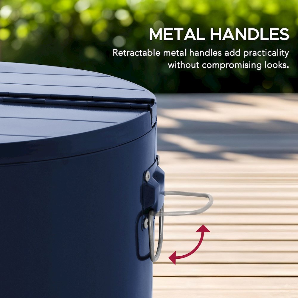 60 Quart Rolling Ice Chest Cooler Cart, Portable Patio Party Bar. Picture 4