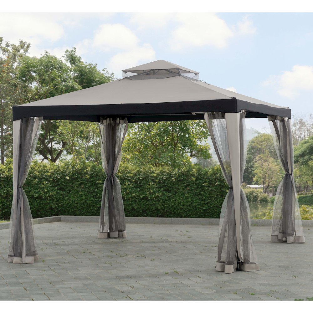 Sunjoy 10 ft. x 10 ft. OPP Gazebo with Netting. Picture 8