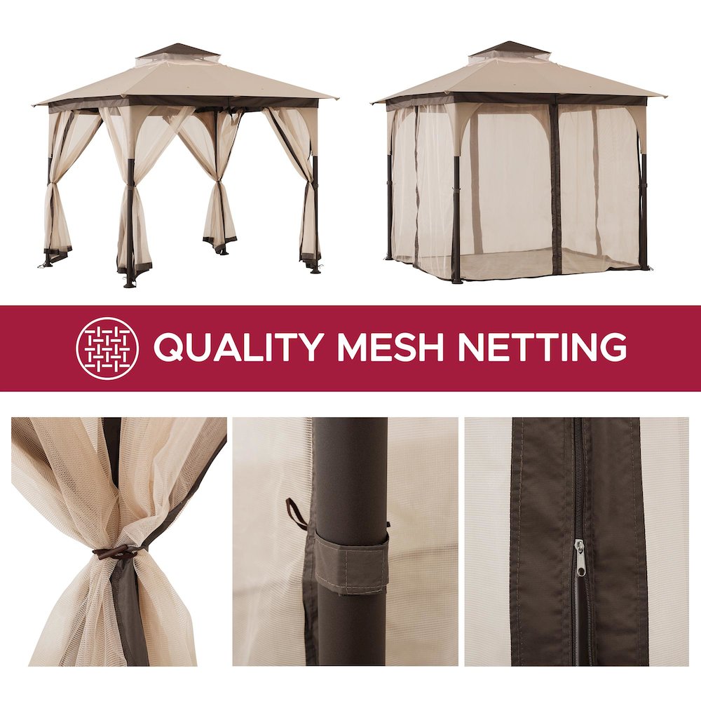 Soft Top Outdoor Steel Frame Gazebo Canopy. Picture 5