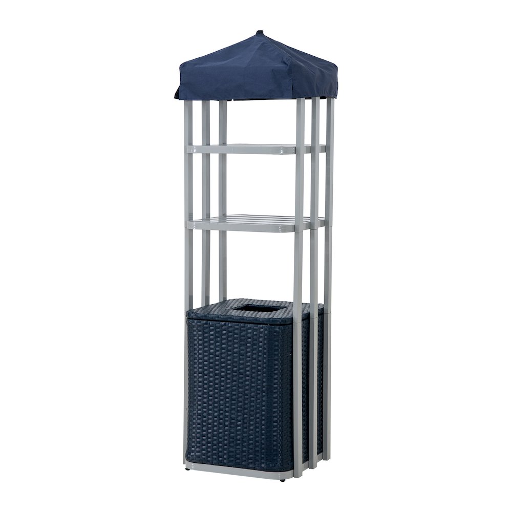 Sunjoy Pickford Pool Towel Valet Tower Navy. Picture 7