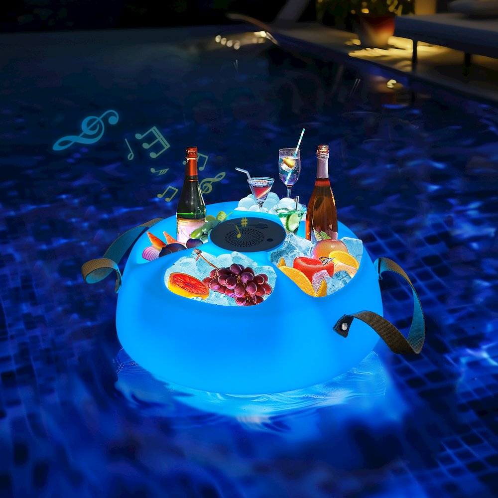 Sunjoy Pool Floating Bluetooth Speakers, Floating Beverage Tub. Picture 2