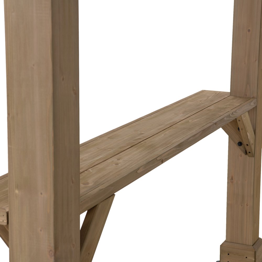 Sunjoy 10 ft. x 12 ft. Cedar Wood Framed Garber Small Space Structure. Picture 6