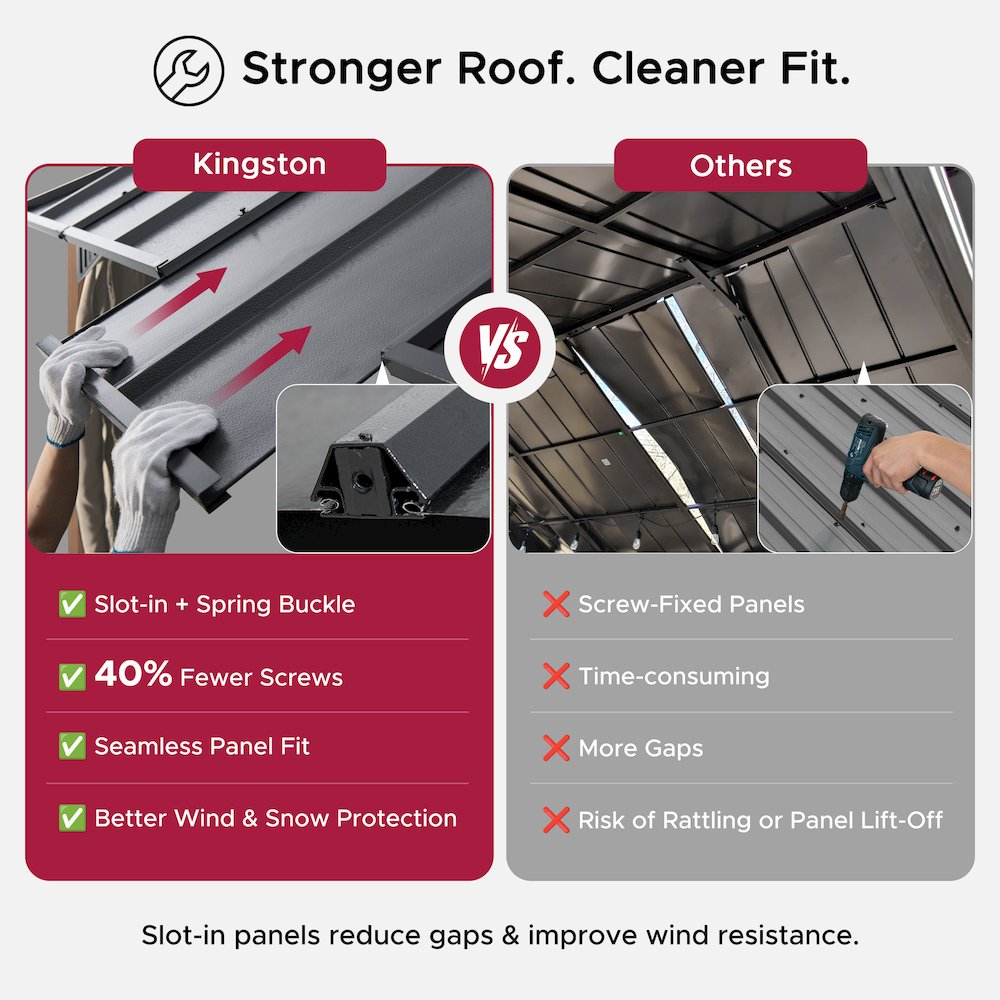 10 ft x 10 ft Hardtop Gazebo with Steel Roof, Woodgrain Aluminum Frame. Picture 8