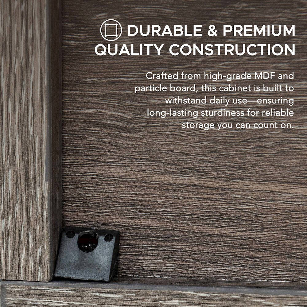 Quub Quarter Cabinet, Space Saving Stackable MDF Wood Cabinet for Living Room. Picture 5