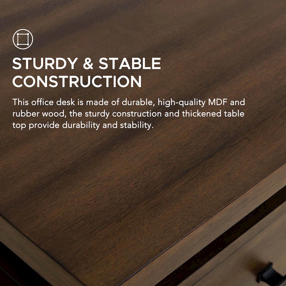 60 in. Milano Floating Pedestal Desk, Modern Home Office Large Desk. Picture 7