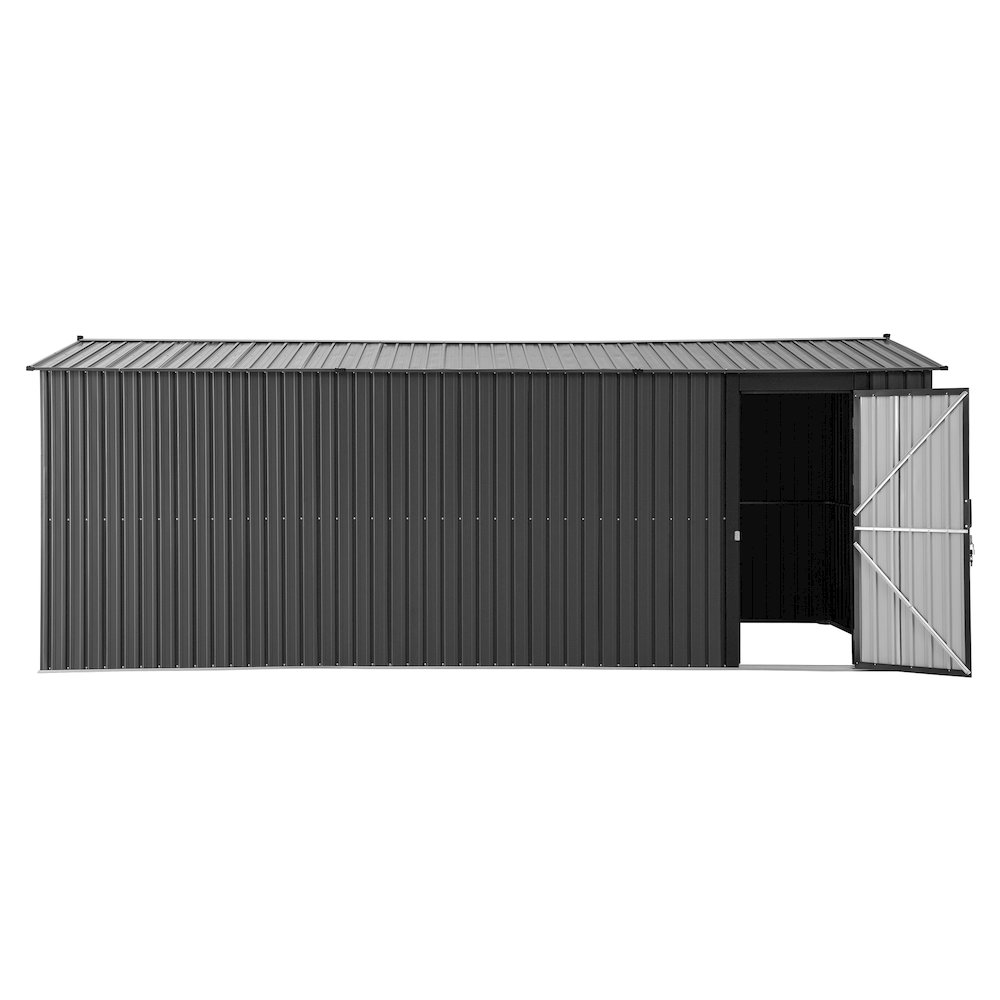 Sunjoy 10 ft. x 20 ft. Outdoor Storage Shed, Carport, Dark Grey. Picture 3
