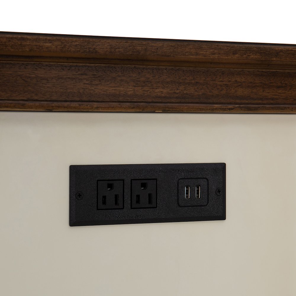 58 in. Richland Double Pedestal Desk, Home Office Computer Desk Work Station. Picture 3