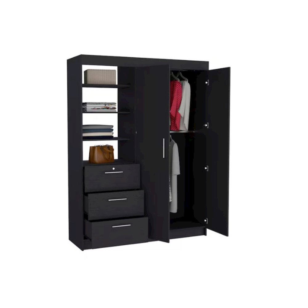 Kenya Armoire Black MDF. Picture 3