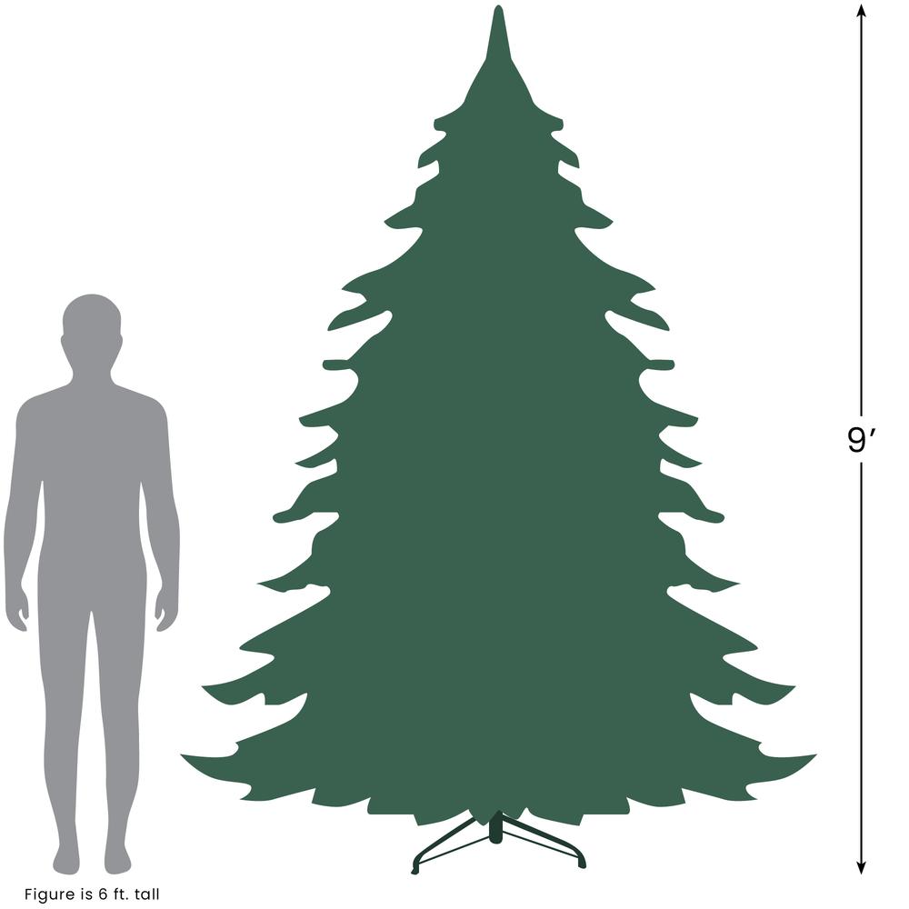 Real Touch️ Pre-Lit Noble Fir Artificial Christmas Tree-9' Dual Color LED Lights. Picture 6