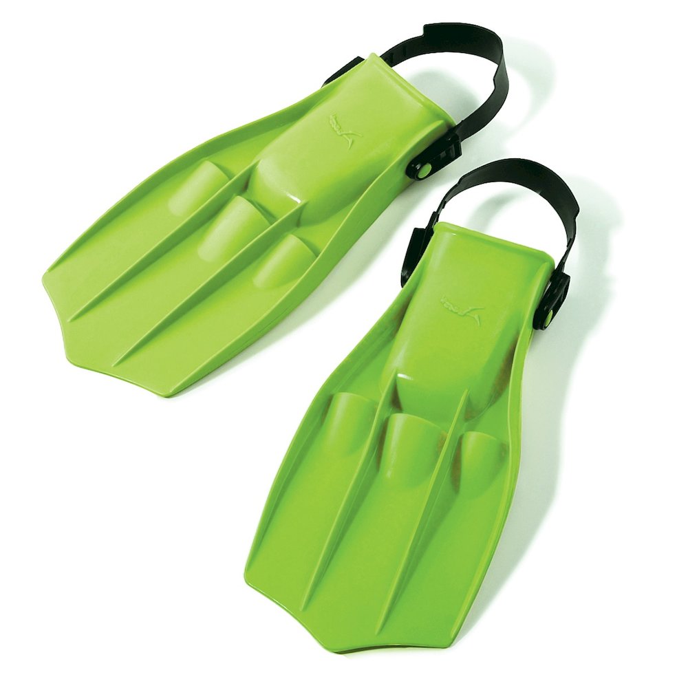 Florescent Green Dolphin Recreational Children's Swim Fins  Size 5-7. Picture 3