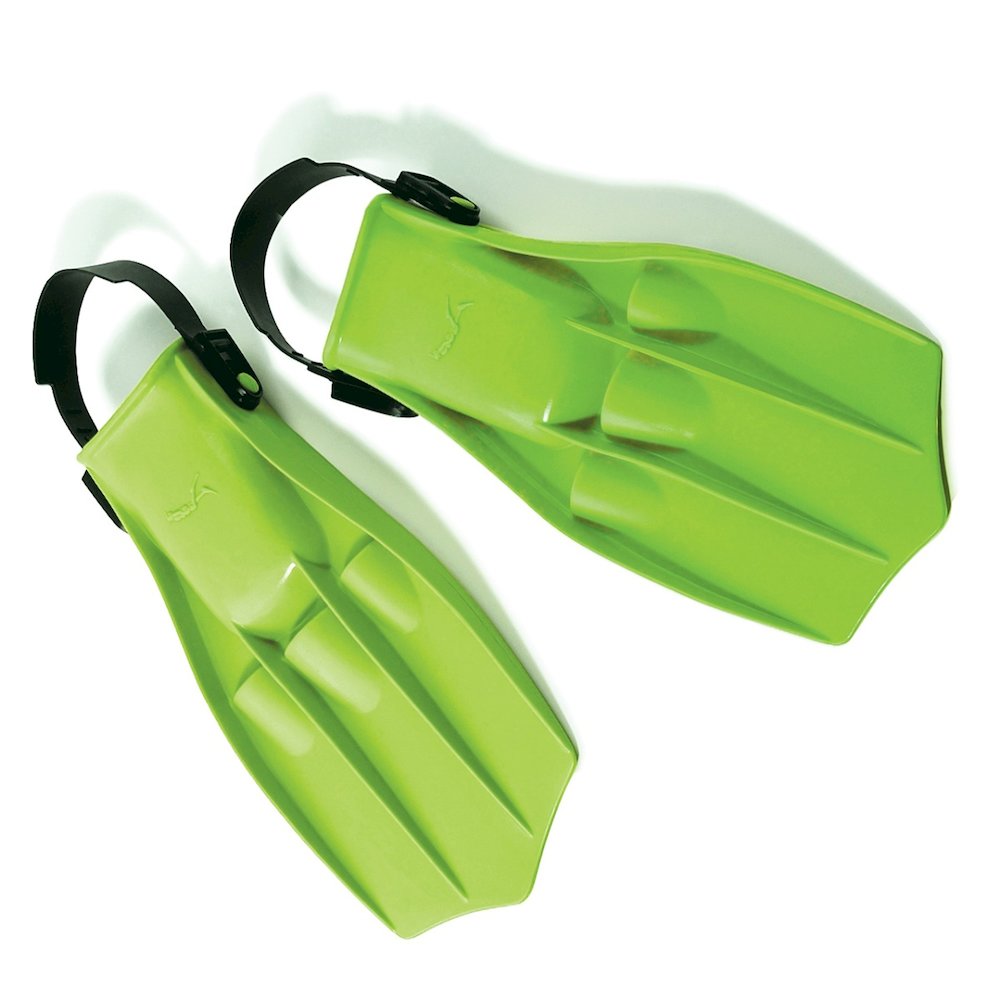Florescent Green Dolphin Recreational Children's Swim Fins  Size 5-7. Picture 2