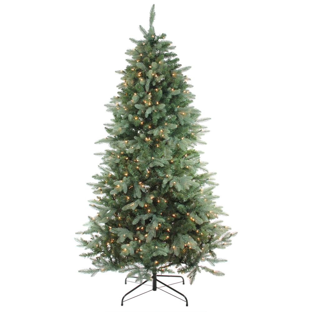9' Pre-Lit Medium Washington Frasier Artificial Christmas Tree  Clear Lights. Picture 1