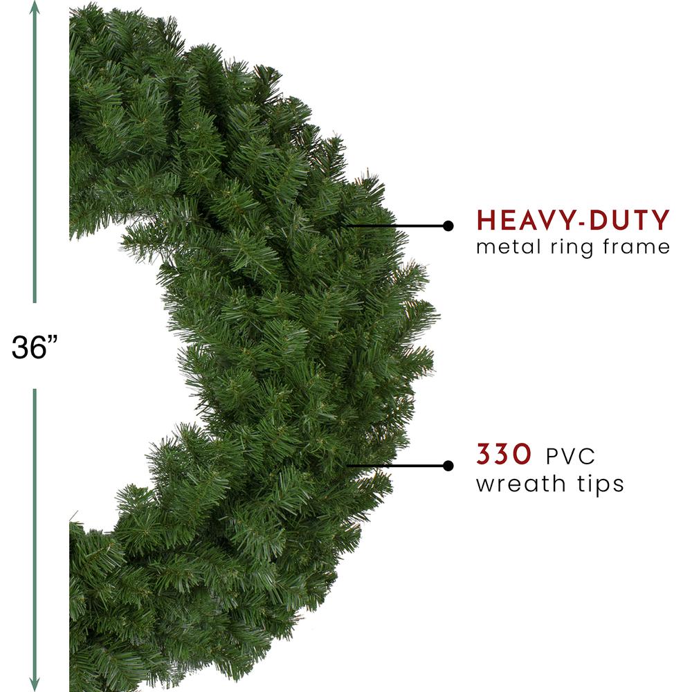 Deluxe Windsor Pine Artificial Christmas Wreath - 36-Inch  Unlit. Picture 5
