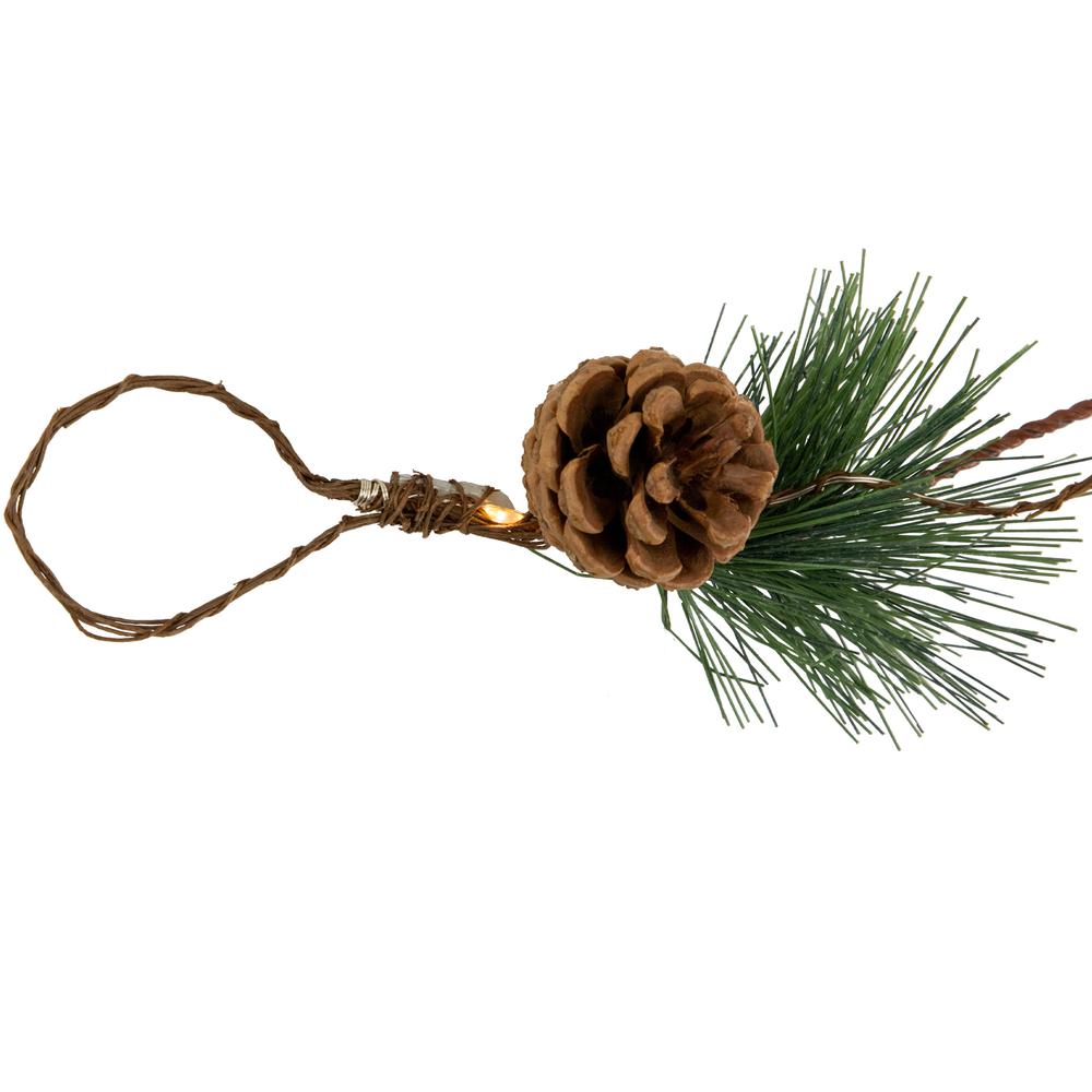 6.5' Pre-Lit Pine and Berry Artificial Christmas Garland  Warm White LED Lights. Picture 6