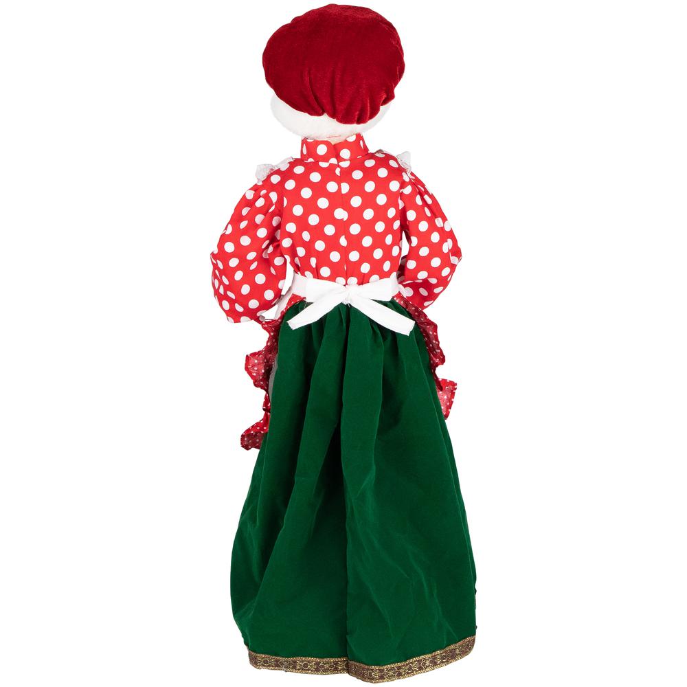 24" Animated and Musical Mrs. Claus with Gingerbread Cookie Christmas Figure. Picture 6