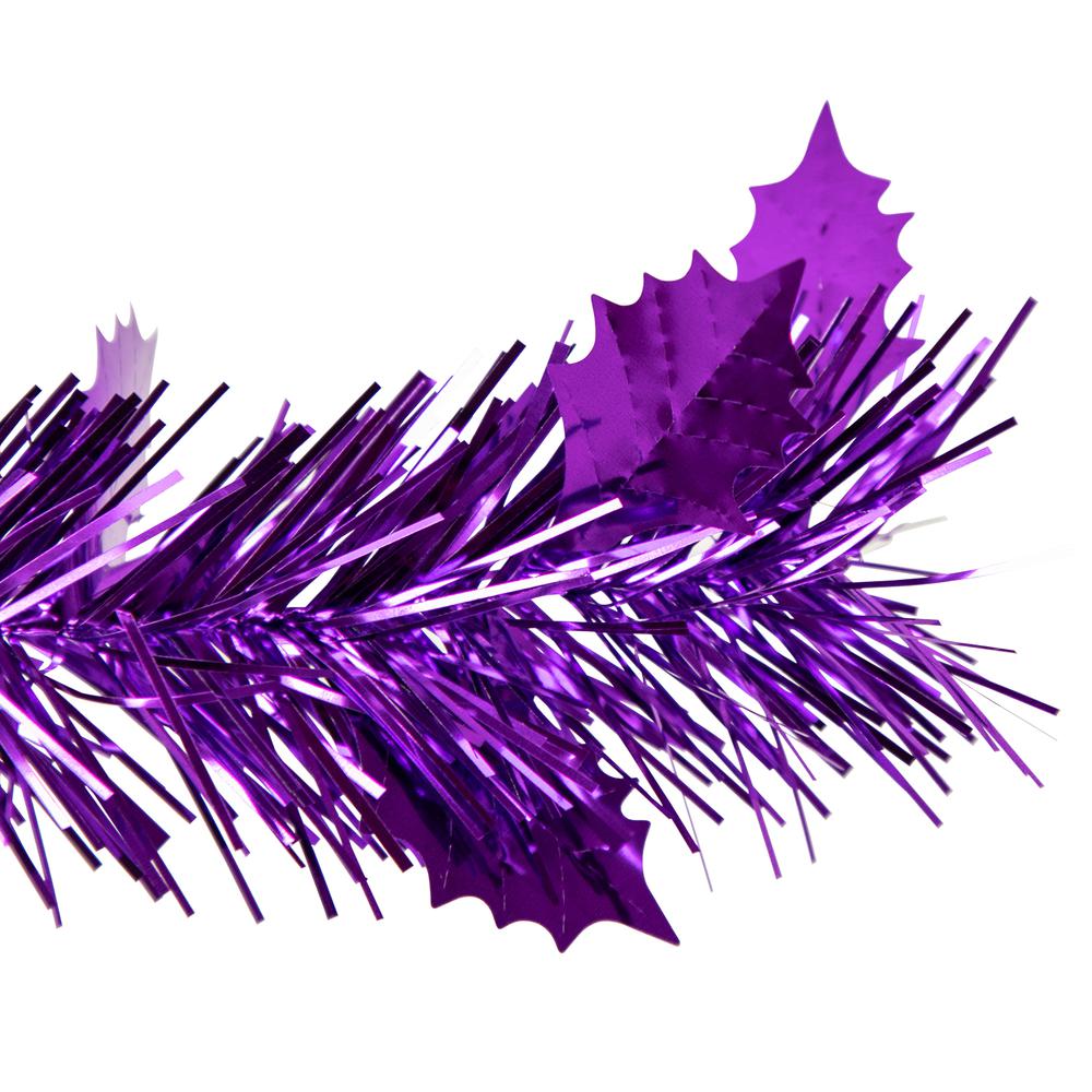 4' Purple Tinsel Pop-Up Artificial Christmas Tree  Unlit. Picture 4