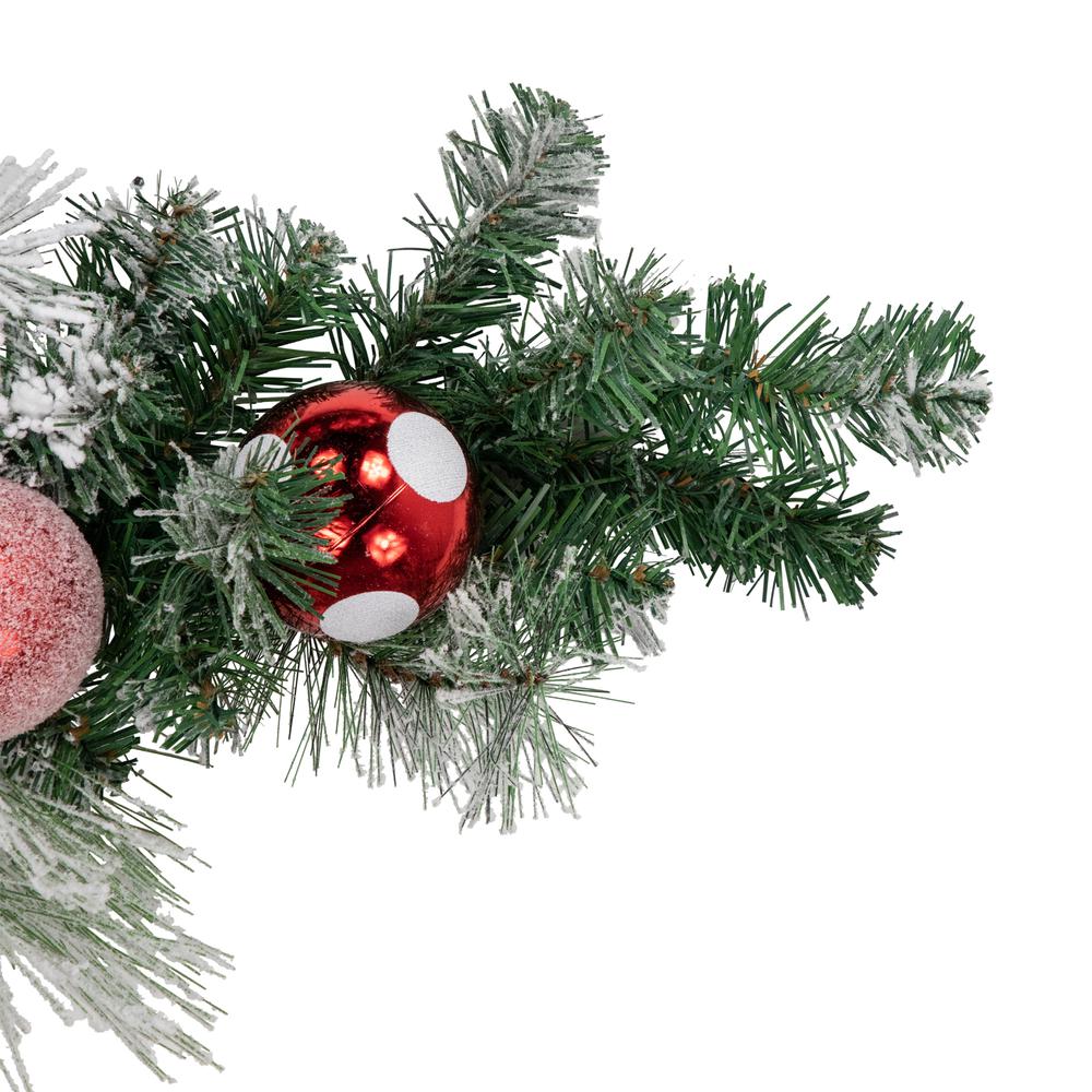 6' Flocked Pine Artificial Christmas Garland with Candy Ornaments and Pinecones. Picture 6