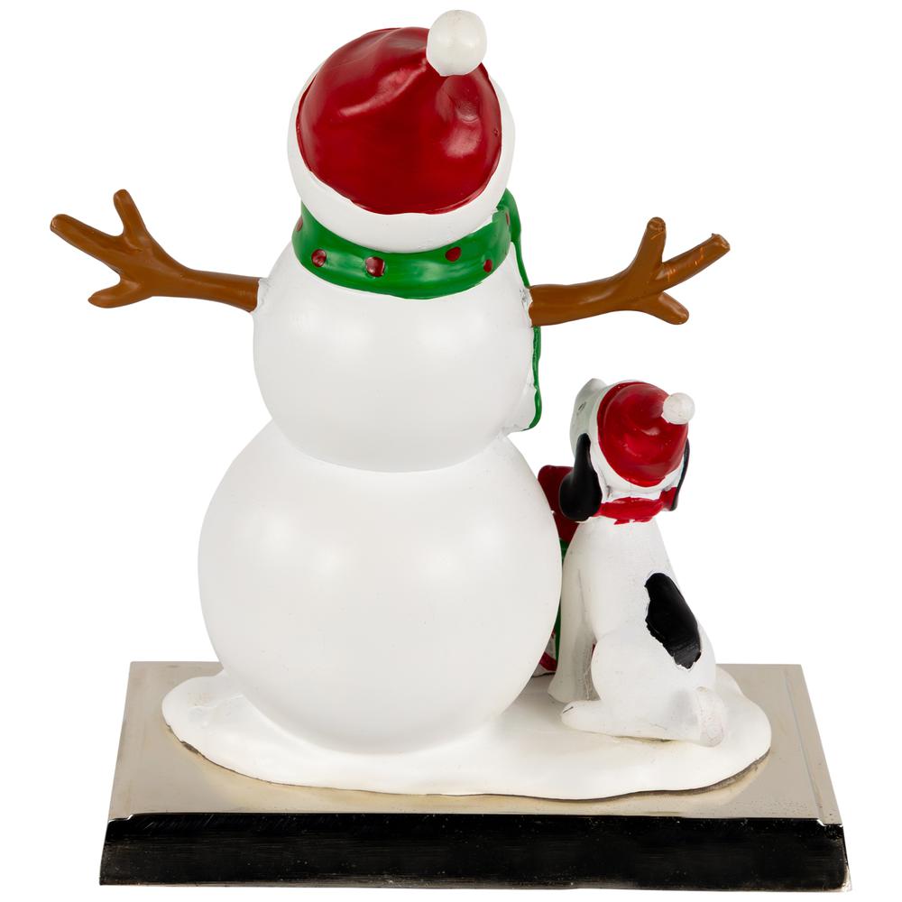 6" Snowman and Puppy Christmas Stocking Holder. Picture 6