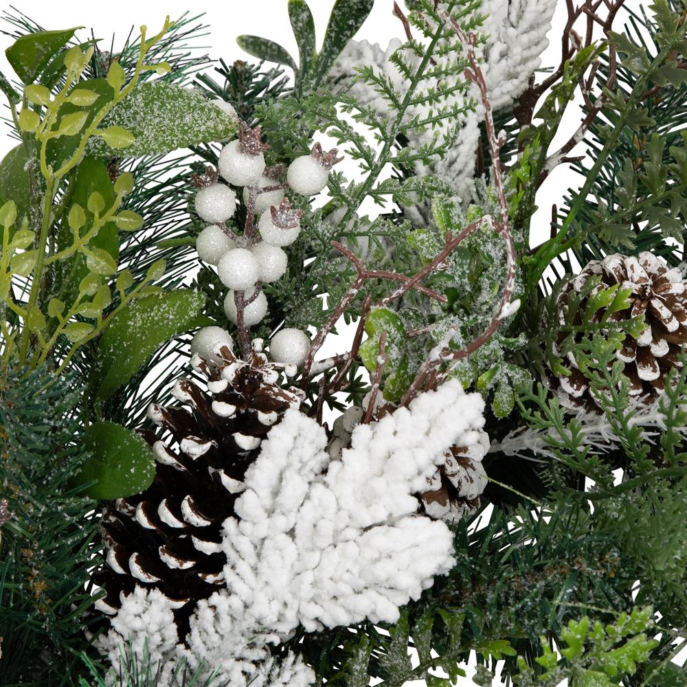 36" Frosted Pinecones and Berries Christmas Wreath  Unlit. Picture 6
