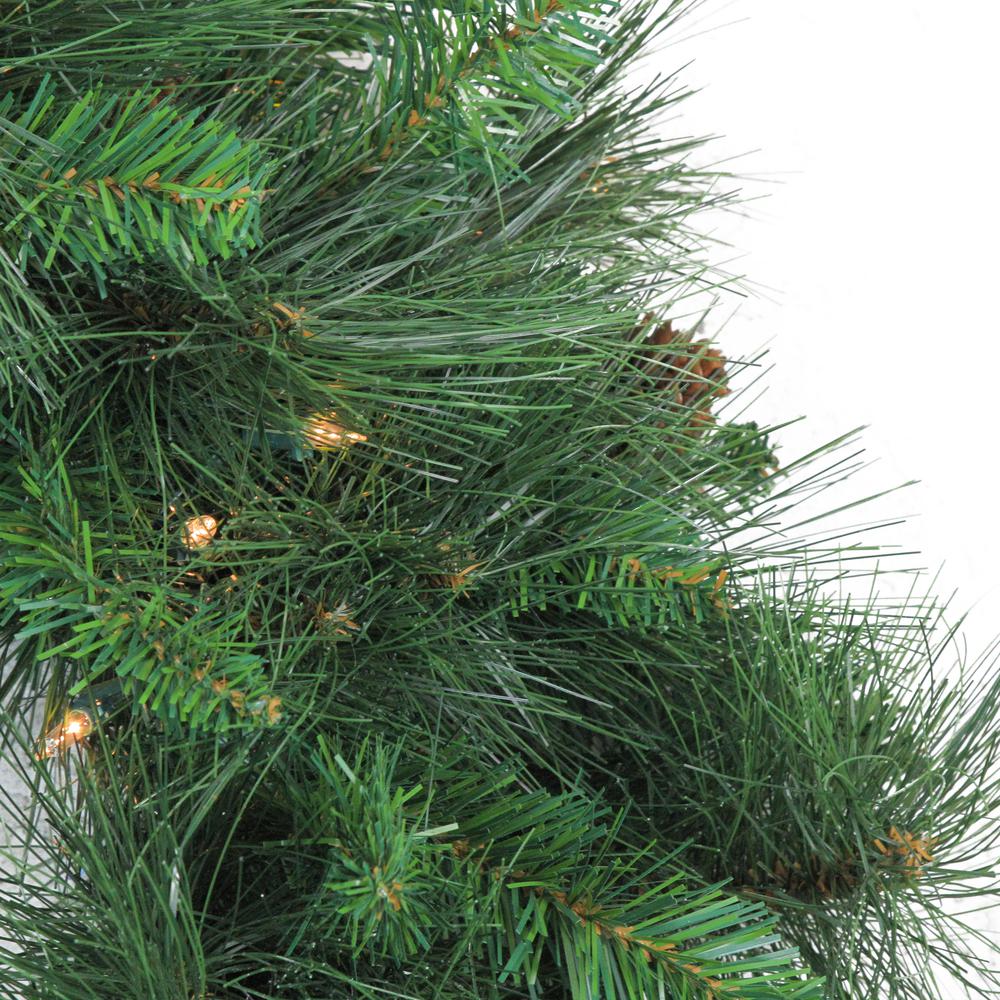 PreLit White Valley Pine Artificial Christmas Wreath, 24Inch, Clear Lights. Picture 2