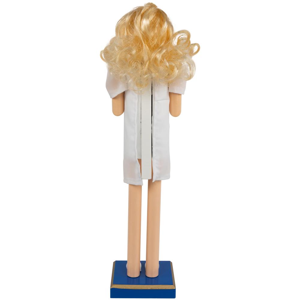 15" Nurse Christmas Nutcracker with Stethoscope. Picture 6