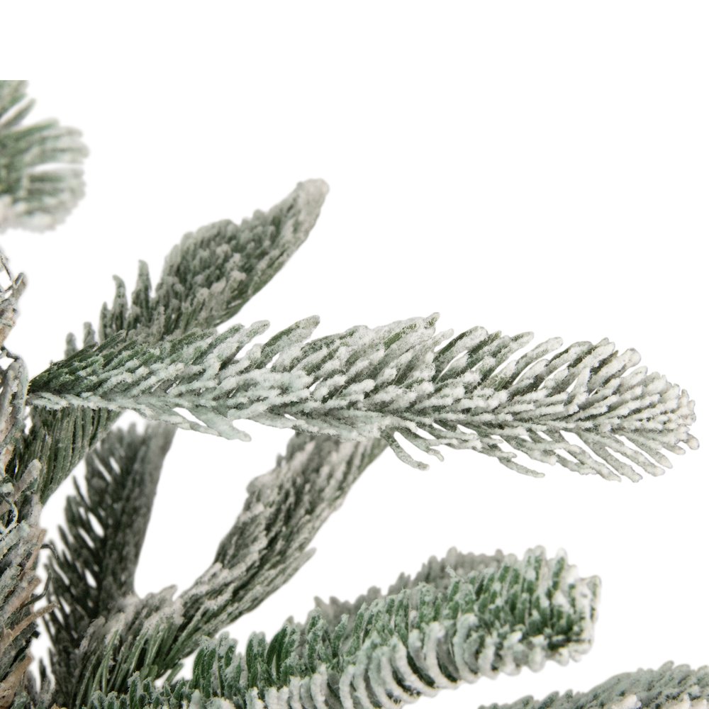 4.5' Green Flocked Nordmann Fir Artificial Christmas Tree - Unlit. Picture 5
