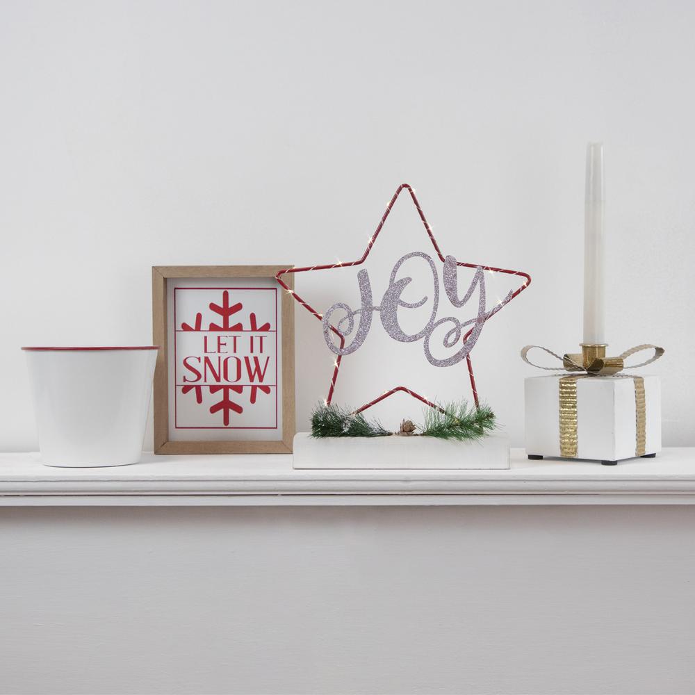Set of 2 Red and White Holiday Slogans Wooden Christmas Plaques. Picture 4