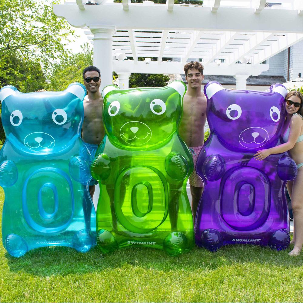 60" Purple Gummy Bear Swimming Pool Float. Picture 3