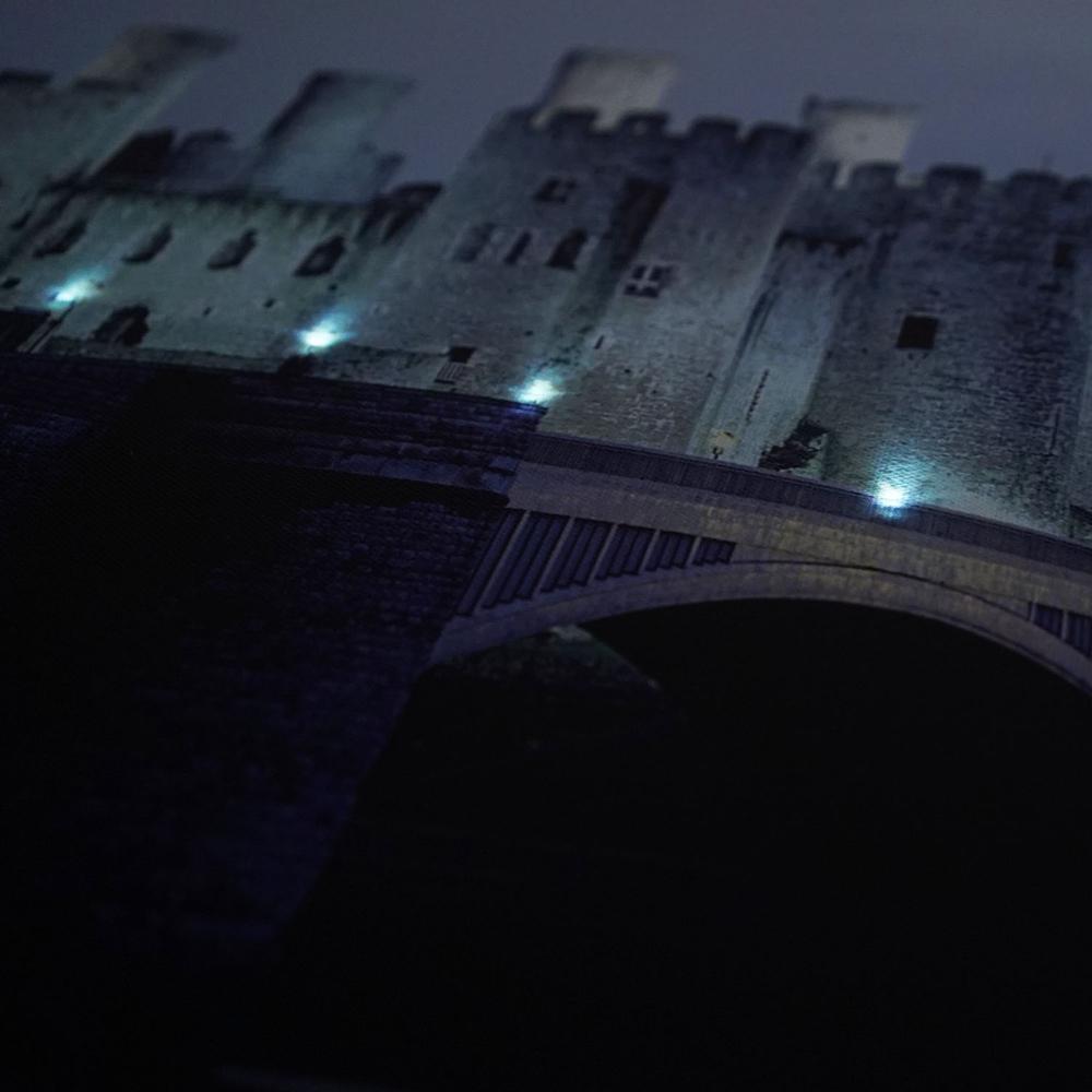 LED Lighted Conwy Castle in Wales Scene Canvas Wall Art 15.75" x 23.5". Picture 3